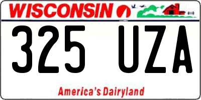 WI license plate 325UZA