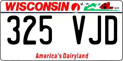 WI license plate 325VJD