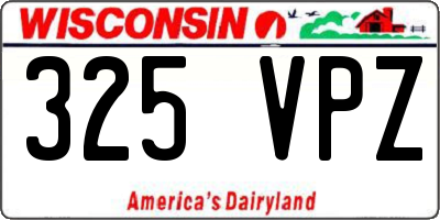WI license plate 325VPZ