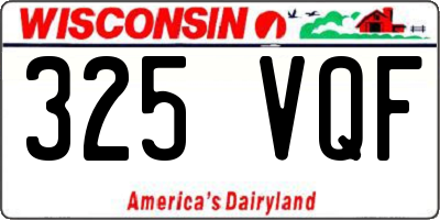 WI license plate 325VQF