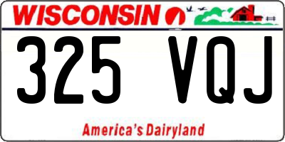 WI license plate 325VQJ