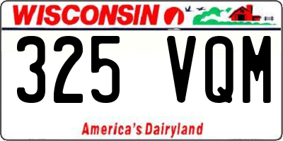 WI license plate 325VQM