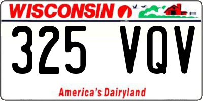 WI license plate 325VQV