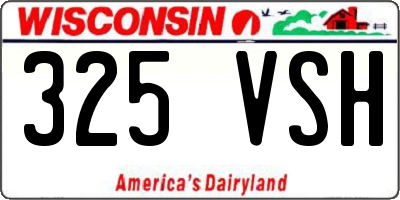 WI license plate 325VSH