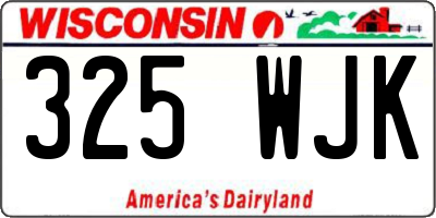 WI license plate 325WJK