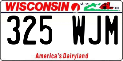 WI license plate 325WJM