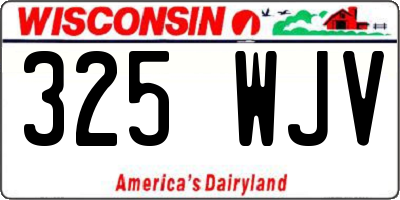 WI license plate 325WJV