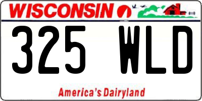 WI license plate 325WLD