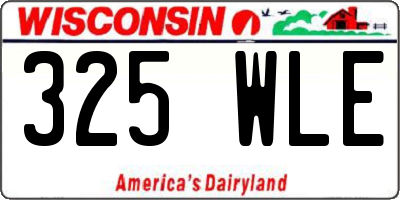 WI license plate 325WLE