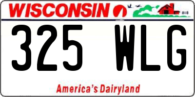 WI license plate 325WLG