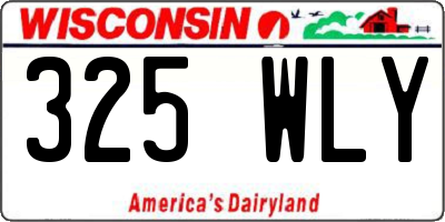 WI license plate 325WLY