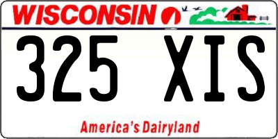 WI license plate 325XIS