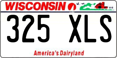 WI license plate 325XLS