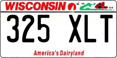 WI license plate 325XLT