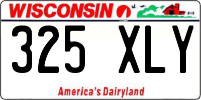 WI license plate 325XLY