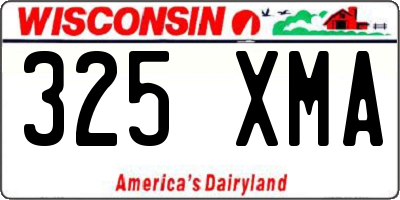 WI license plate 325XMA