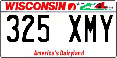 WI license plate 325XMY