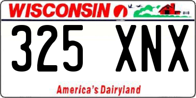 WI license plate 325XNX