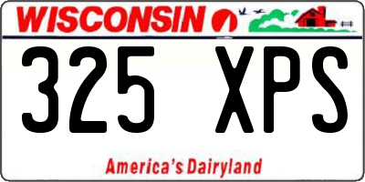 WI license plate 325XPS