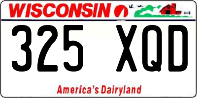 WI license plate 325XQD