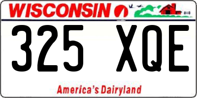 WI license plate 325XQE