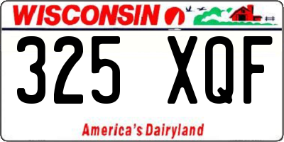 WI license plate 325XQF