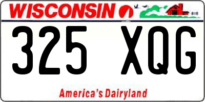 WI license plate 325XQG