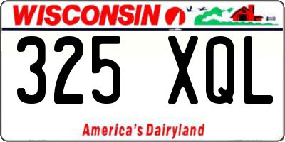 WI license plate 325XQL