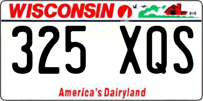 WI license plate 325XQS