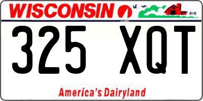 WI license plate 325XQT