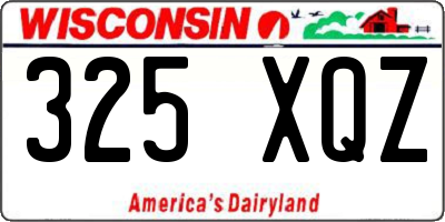 WI license plate 325XQZ