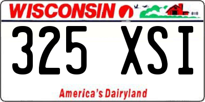 WI license plate 325XSI