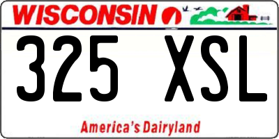 WI license plate 325XSL