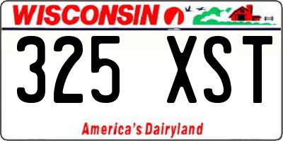 WI license plate 325XST