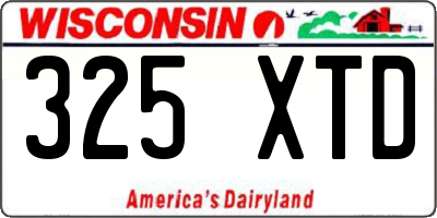 WI license plate 325XTD