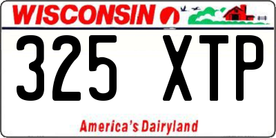 WI license plate 325XTP