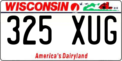 WI license plate 325XUG