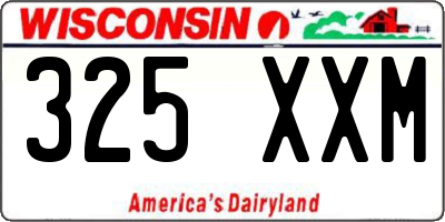 WI license plate 325XXM