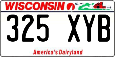 WI license plate 325XYB