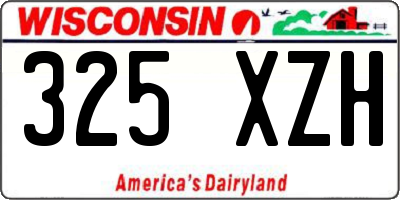 WI license plate 325XZH