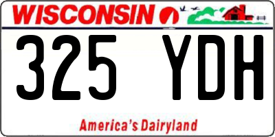 WI license plate 325YDH