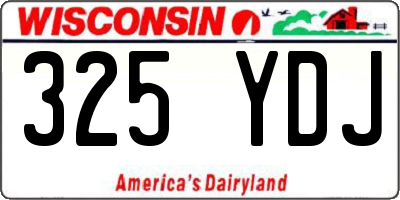 WI license plate 325YDJ
