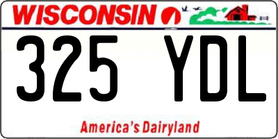 WI license plate 325YDL