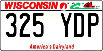 WI license plate 325YDP