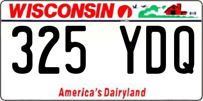WI license plate 325YDQ