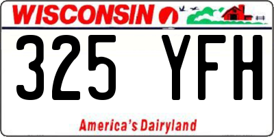 WI license plate 325YFH