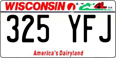 WI license plate 325YFJ