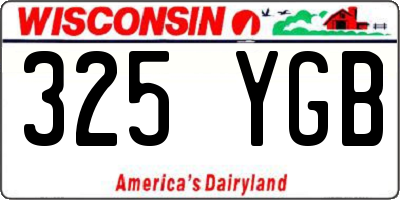 WI license plate 325YGB