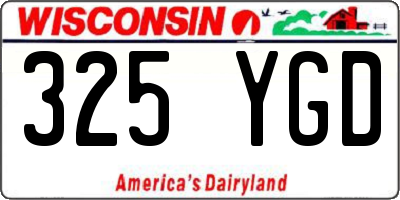 WI license plate 325YGD