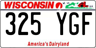 WI license plate 325YGF